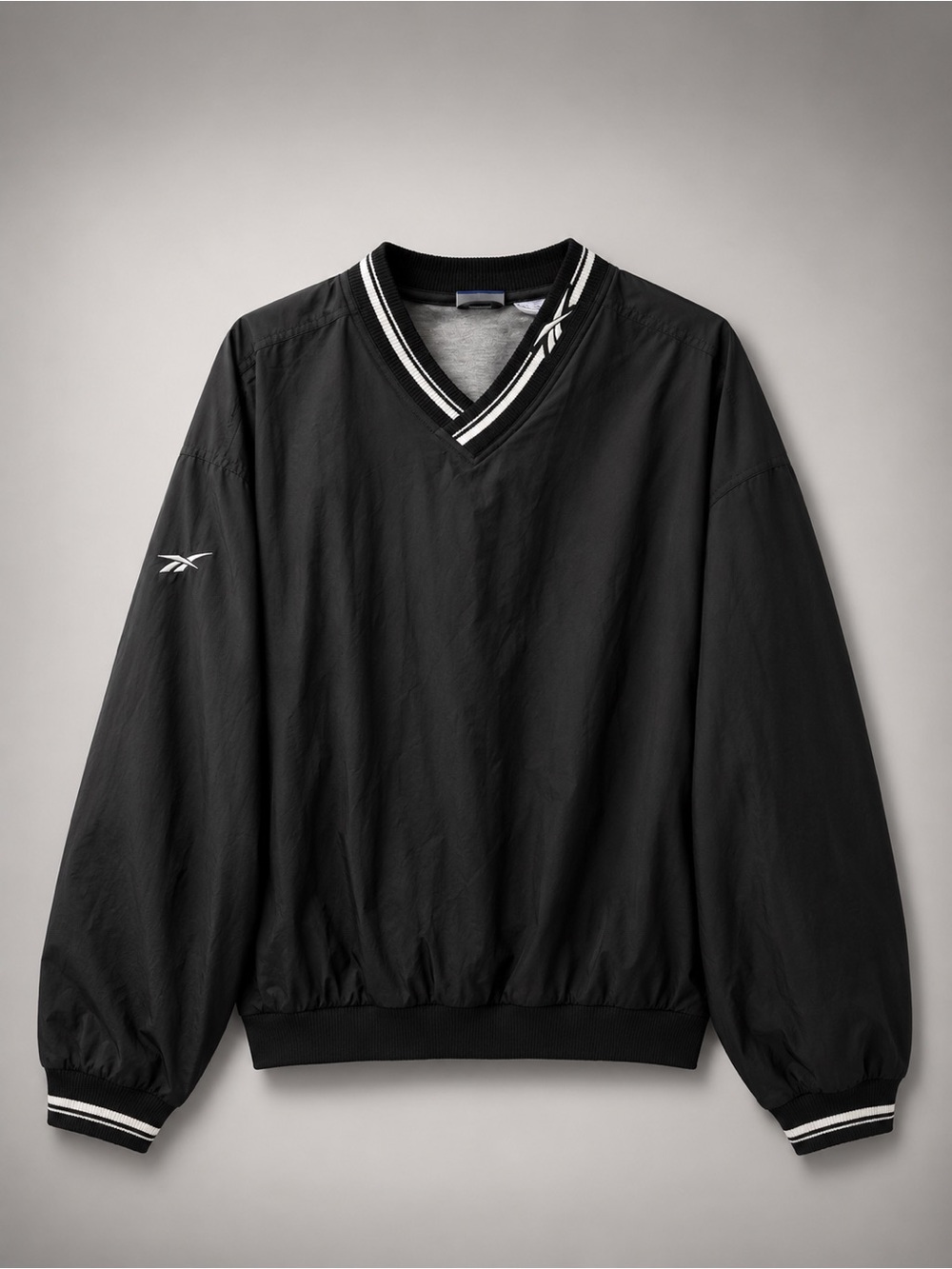 Vintage Reebok Logo Stamp Windbreaker Pullover Large Bin 2